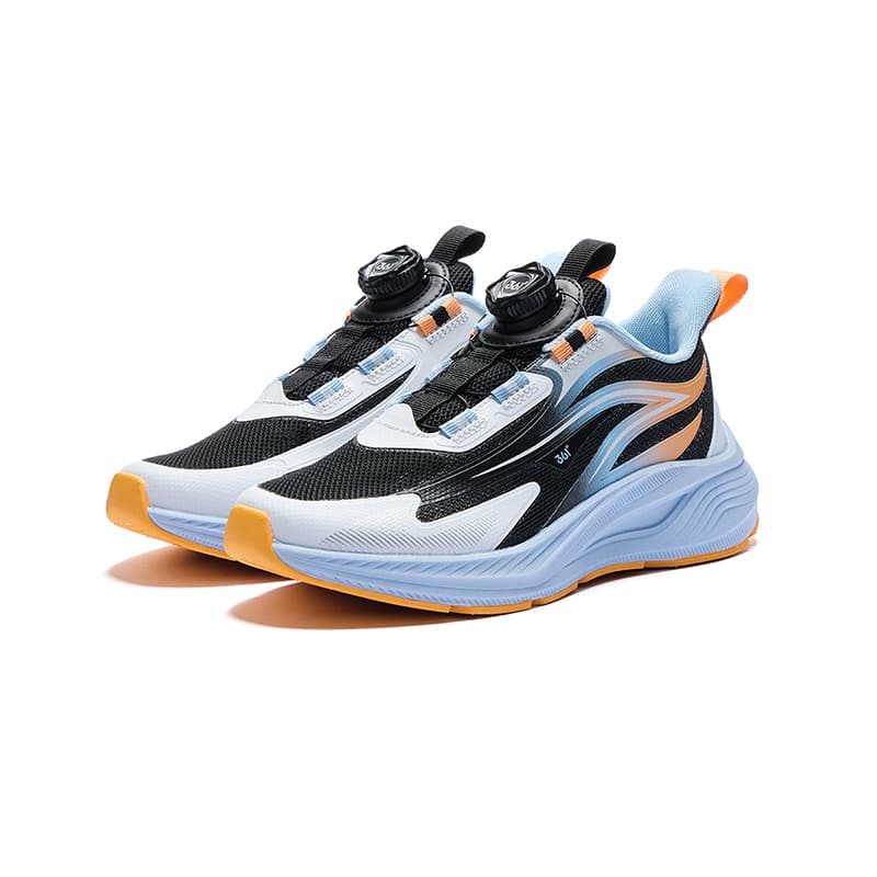 Кроссовки 361°KIDS Lightling 2,0 Противоскользящие Износостойкие Дышащие Амортизирующие и Легкие Беговые Кроссовки Черный Белый - изображение 2