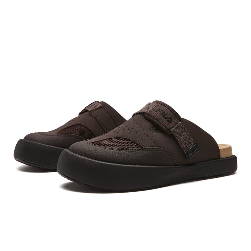 Сандалии fila SMILA Закрытые тапочки Женские Murchy Коричневый черный - изображение 3