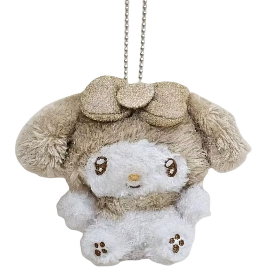 Sanrio Golden Glitter Kitty Keychain Plush Charm Small Height - изображение 1