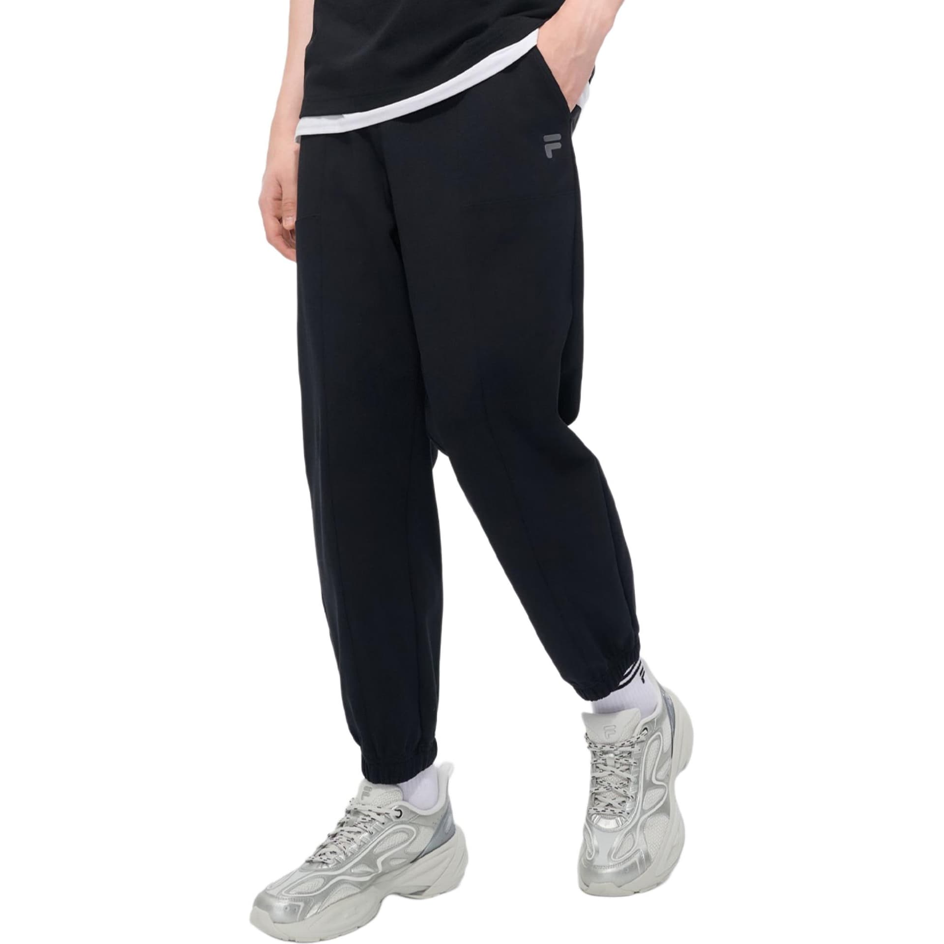 Штаны FILA FUSION Life Вязаные Тренировочные Брюки Мужские Глубокий Черный - изображение 5