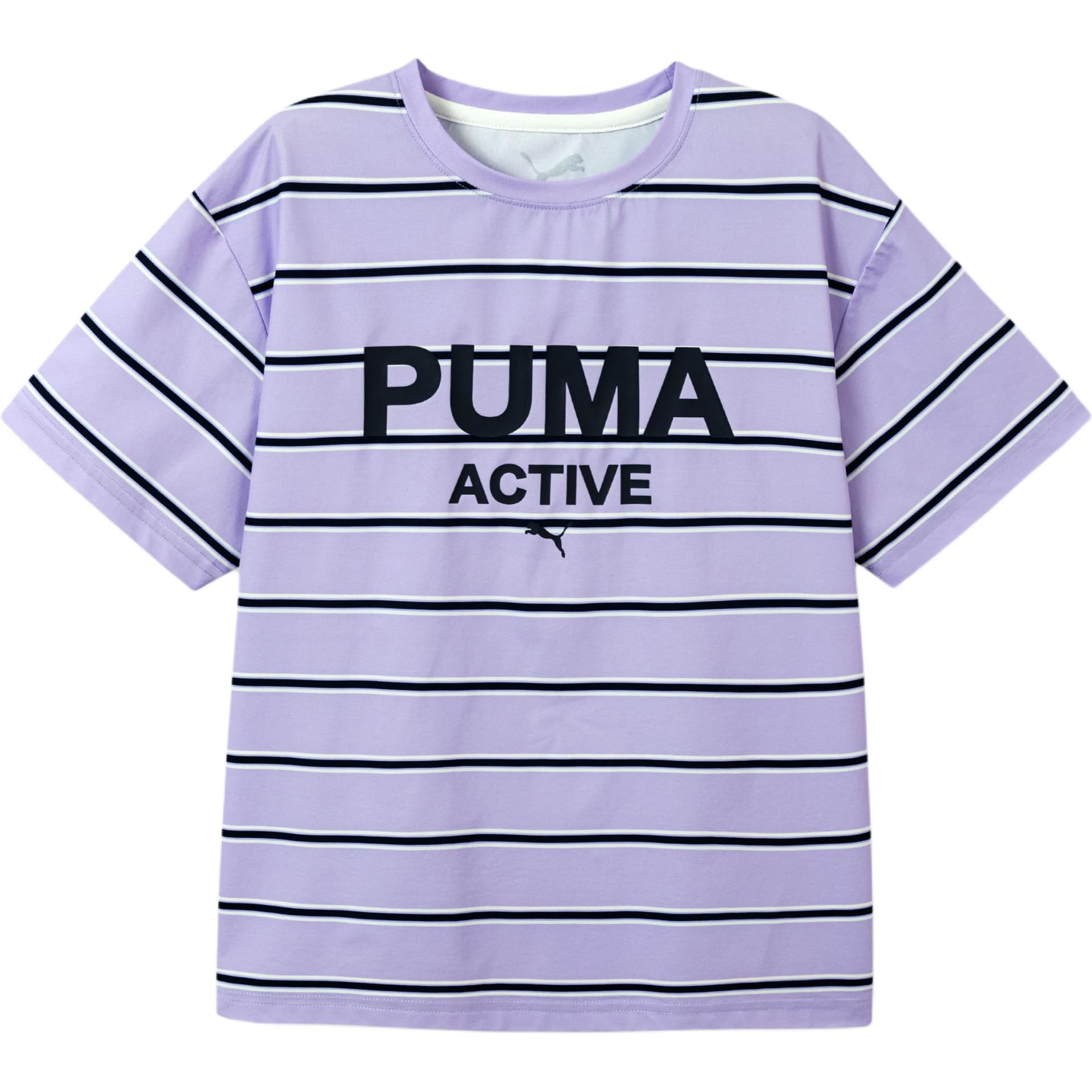 Футболка PUMA T-Shirt Фиолетовый Белый Унисекс - изображение 1