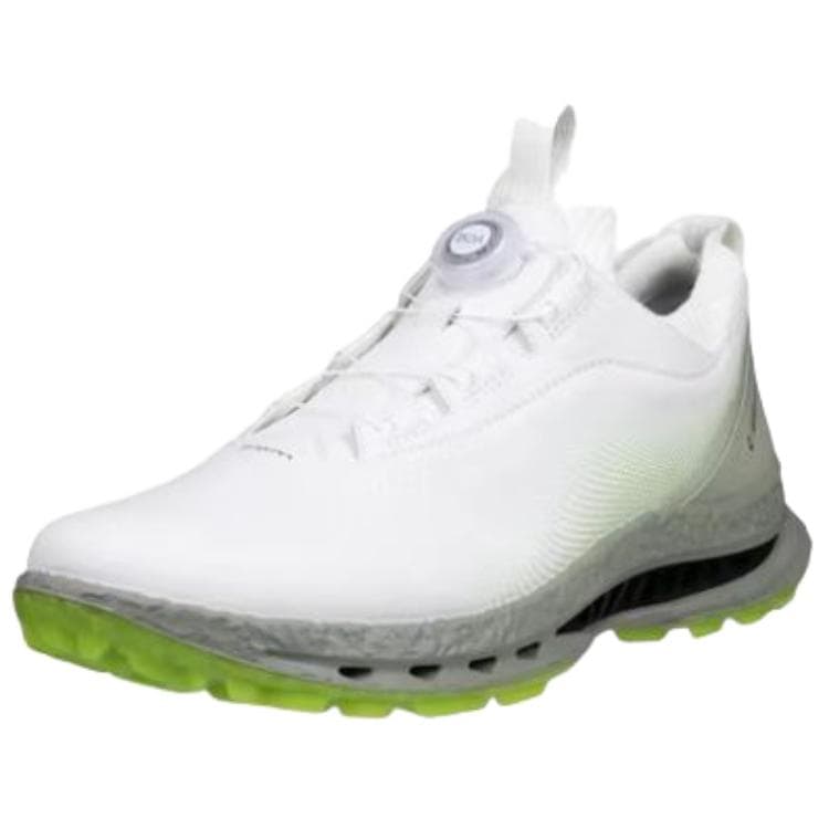 Кроссовки для гольфа Ecco Biom Walking C5 Коллекция Коровья кожа Устойчивая к истиранию Низкий верх Обувь для гольфа Мужская Белый Зеленый - изображение 2
