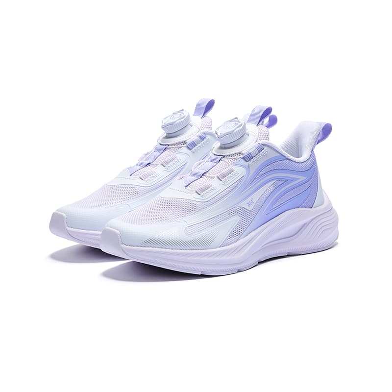 Кроссовки 361°KIDS Беговые кроссовки Low Топ 361 градус Белый Мягкий Фиолетовый Розовая Вода Фиолетовый Подростковый - изображение 2