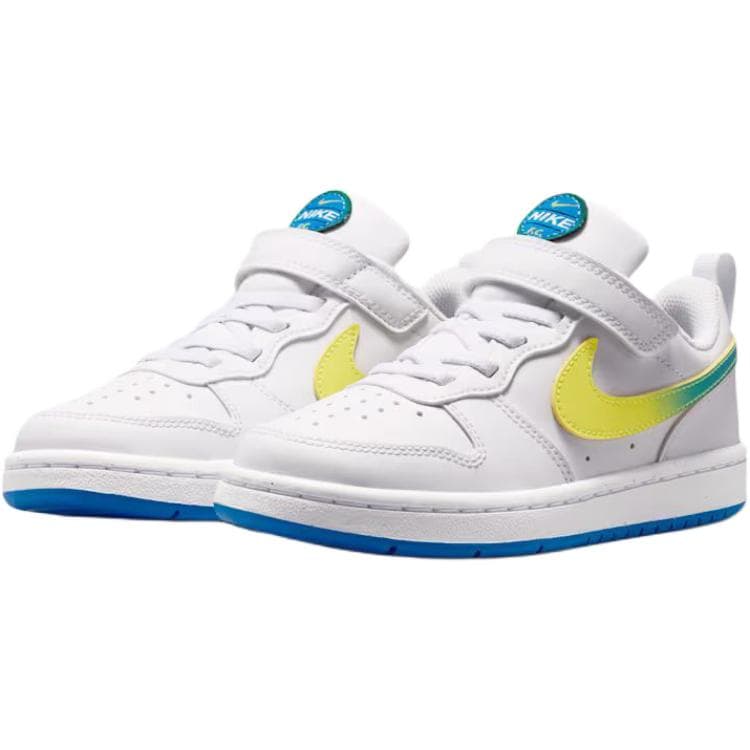 Кроссовки Nike Court Borough Детские Скейтбординги Низкий Топ Белый Желтый Зеленый Kids - изображение 3