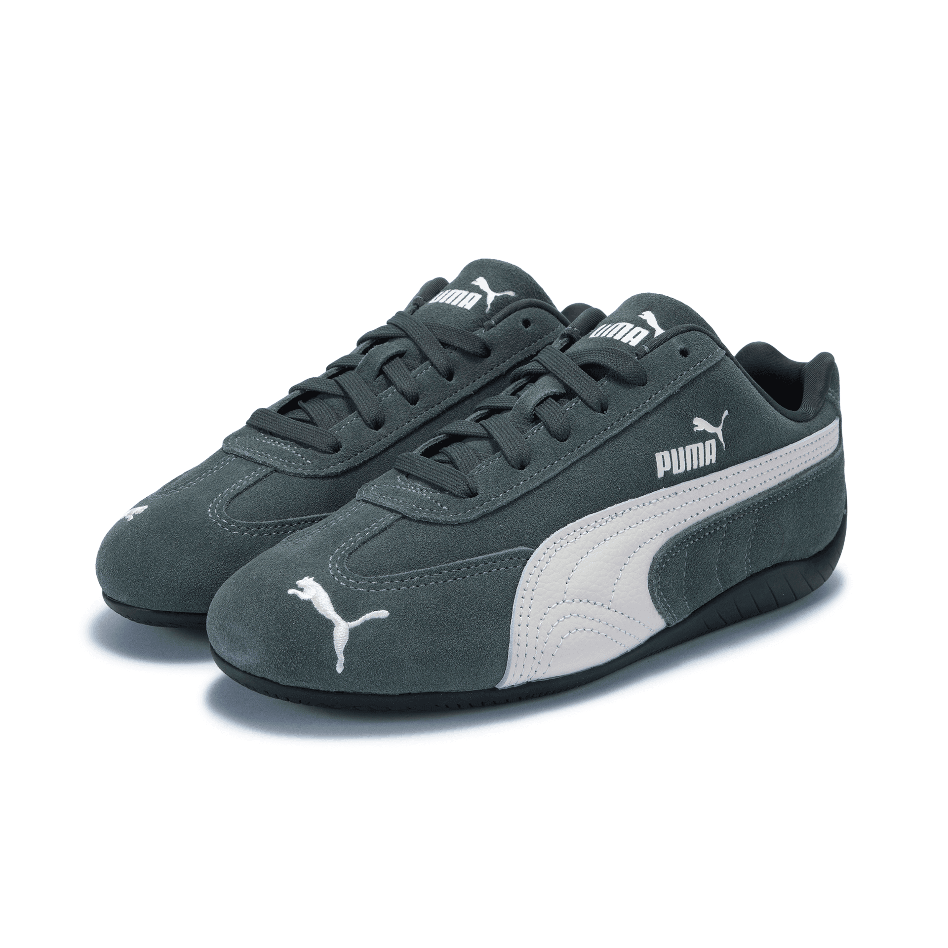 Кроссовки PUMA Speedcat Support Легкий Низкий Топ Повседневная Обувь Унисекс Серый Зеленый - изображение 3