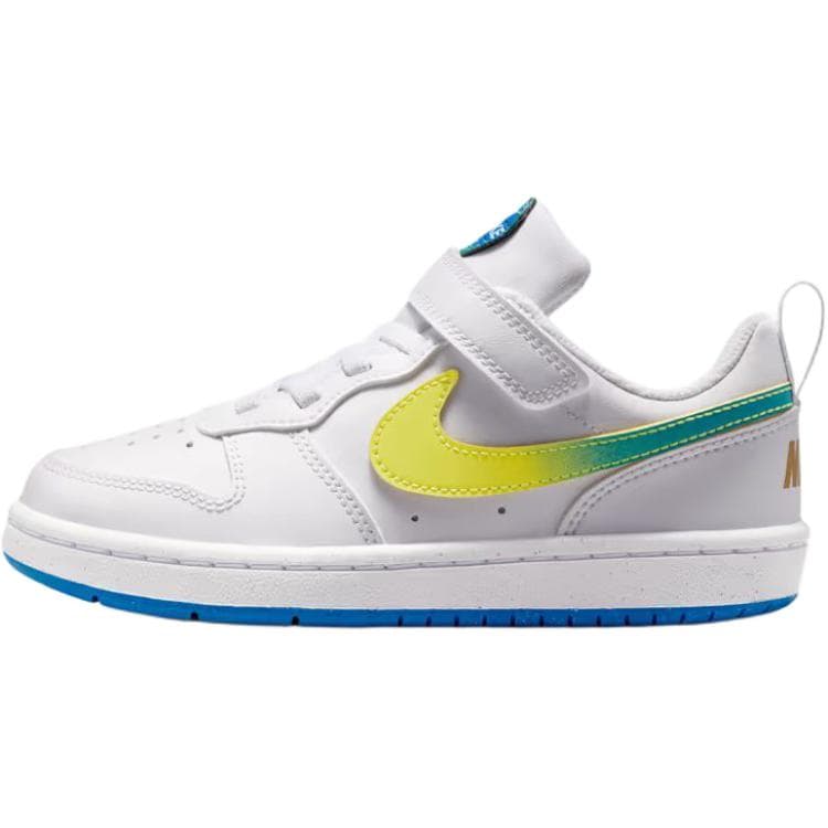 Кроссовки Nike Court Borough Детские Скейтбординги Низкий Топ Белый Желтый Зеленый Kids - изображение 1