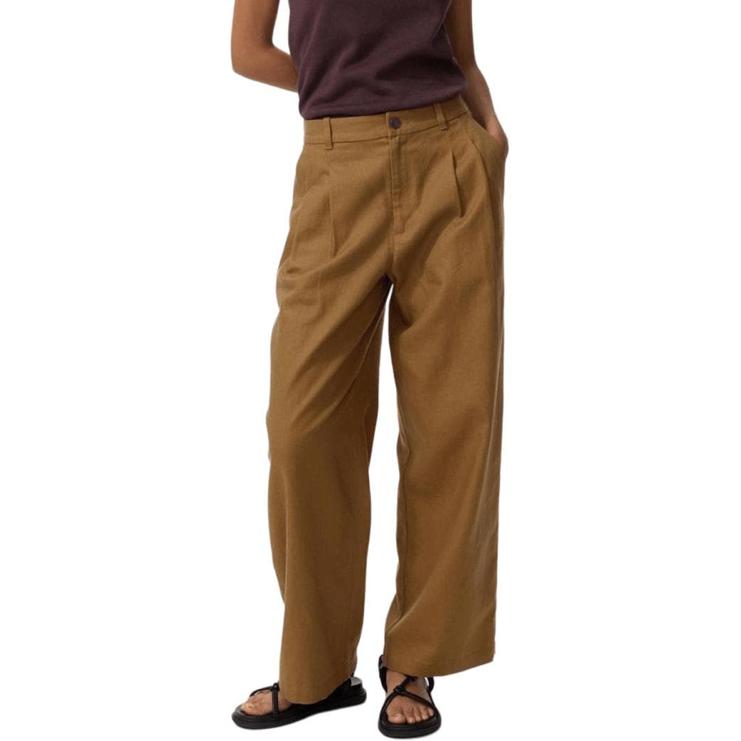 Штаны UNIQLO Comptoir Des Cotonniers Каштановые Женские Повседневные Штаны - изображение 1