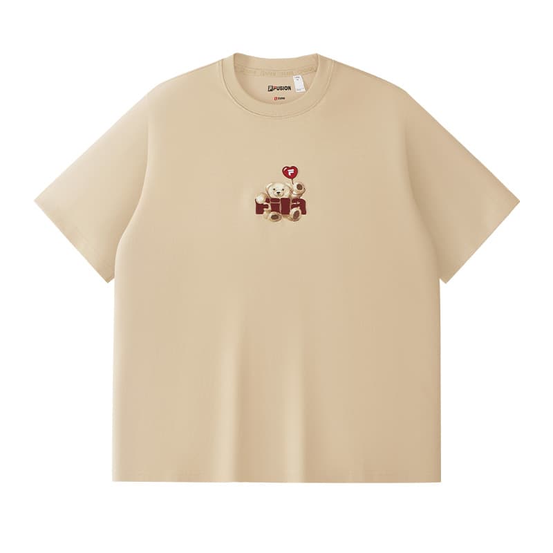 Футболка FILA FUSION FOB Короткий рукав T-рубашка унисекс коричнево-кофейного цвета - изображение 1