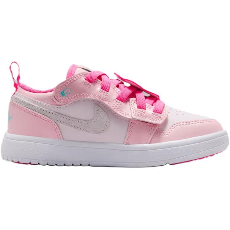 Кроссовки для баскетбола Jordan Air Jordan 1 Low Top Детские баскетбольные кроссовки Розовые Белые Малыш - изображение 2