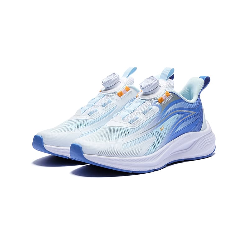 Кроссовки 361°KIDS Lightling 2,0 Противоскользящие Износостойкие Дышащие Амортизирующие и Легкие Беговые Кроссовки Белый Синий - изображение 2