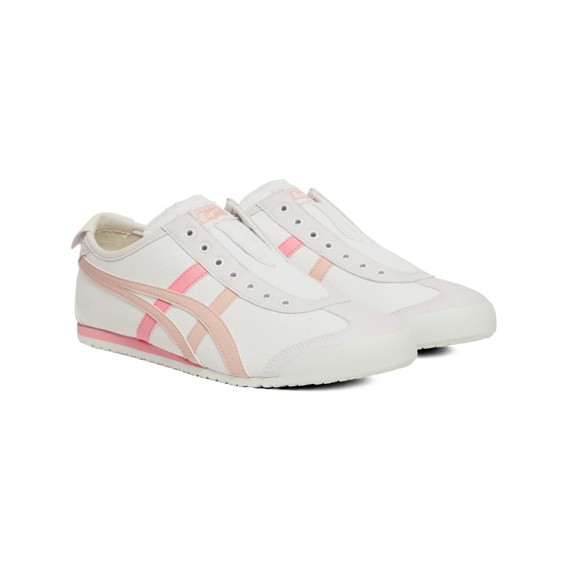 Кроссовки Onitsuka Tiger MEXICO 66 Slip-On Повседневная Обувь Унисекс Белый Розовый - изображение 3