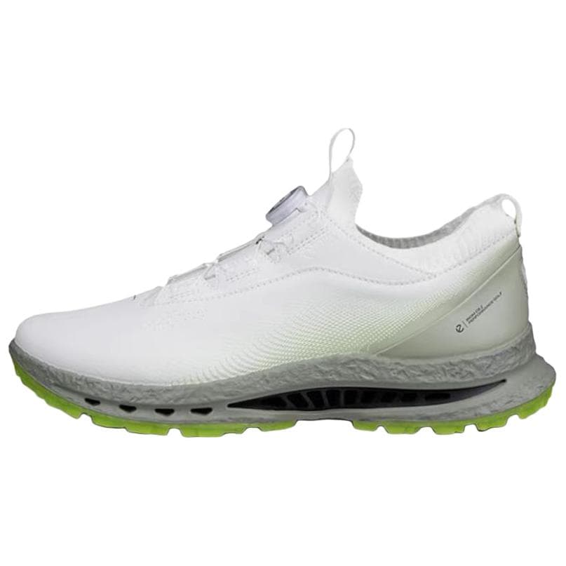 Кроссовки для гольфа Ecco Biom Walking C5 Коллекция Коровья кожа Устойчивая к истиранию Низкий верх Обувь для гольфа Мужская Белый Зеленый - изображение 1