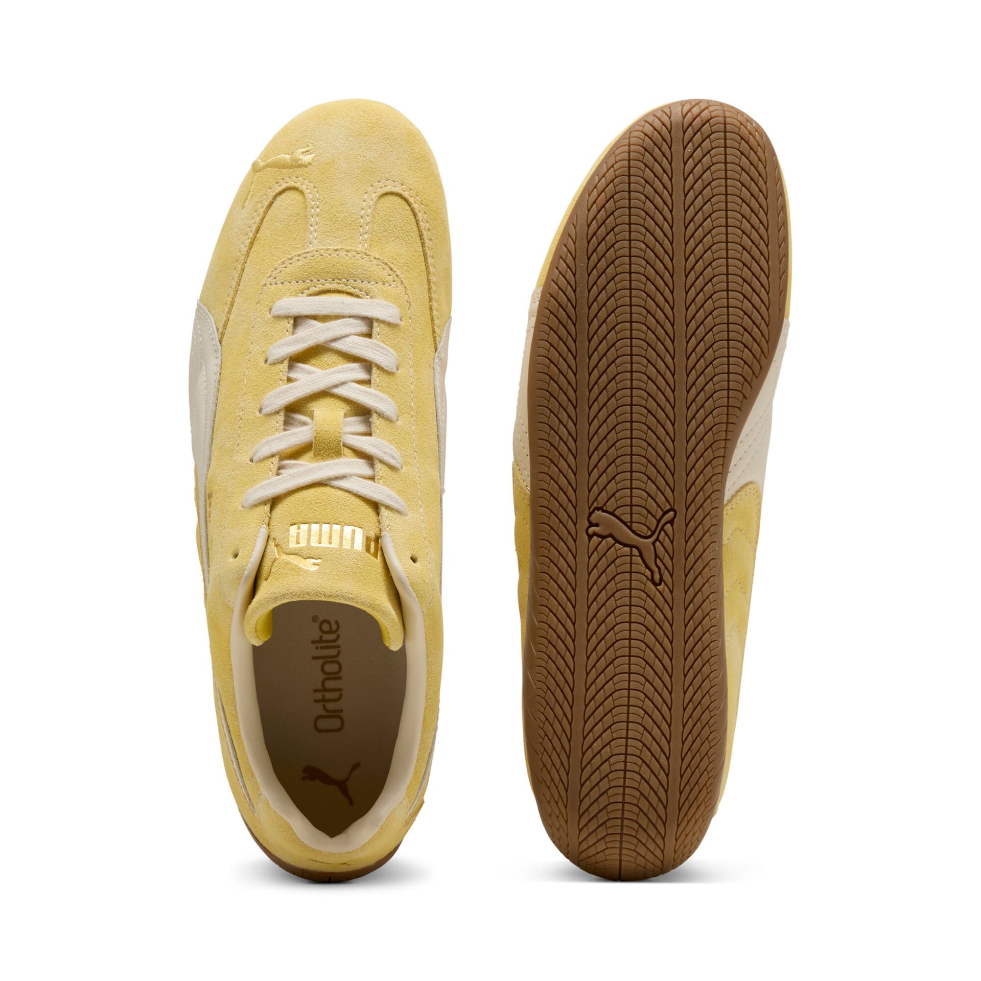 Кроссовки PUMA Speedcat Износостойкий Поддержка Баланс Легкий Термический Низкий Верх Повседневная Обувь Унисекс Ярко-Желтый - изображение 5