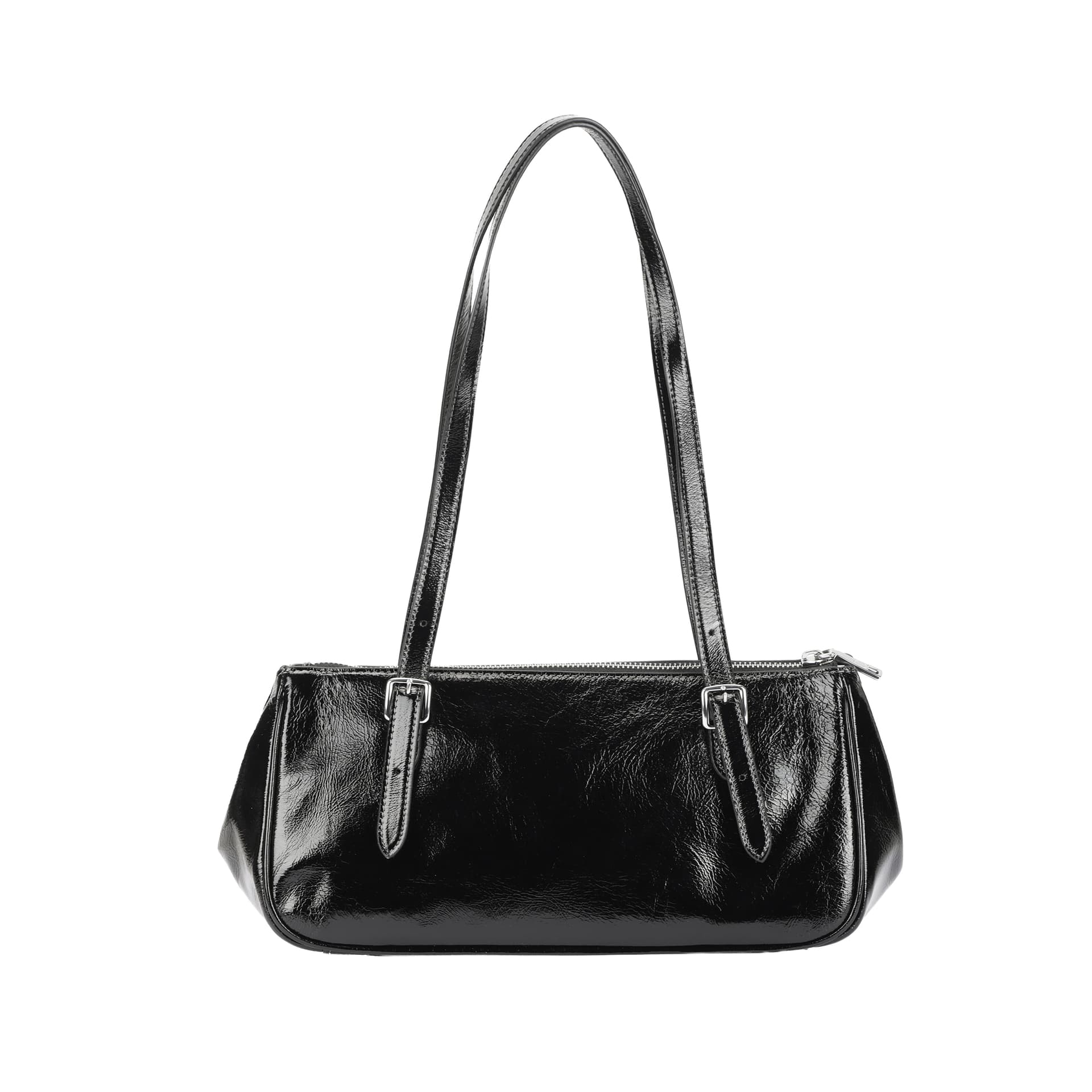 Мини-сумка COACH Сумка из коровьей кожи Baguette Bowling Bag Сумка через плечо Большая Женская Черная - изображение 4