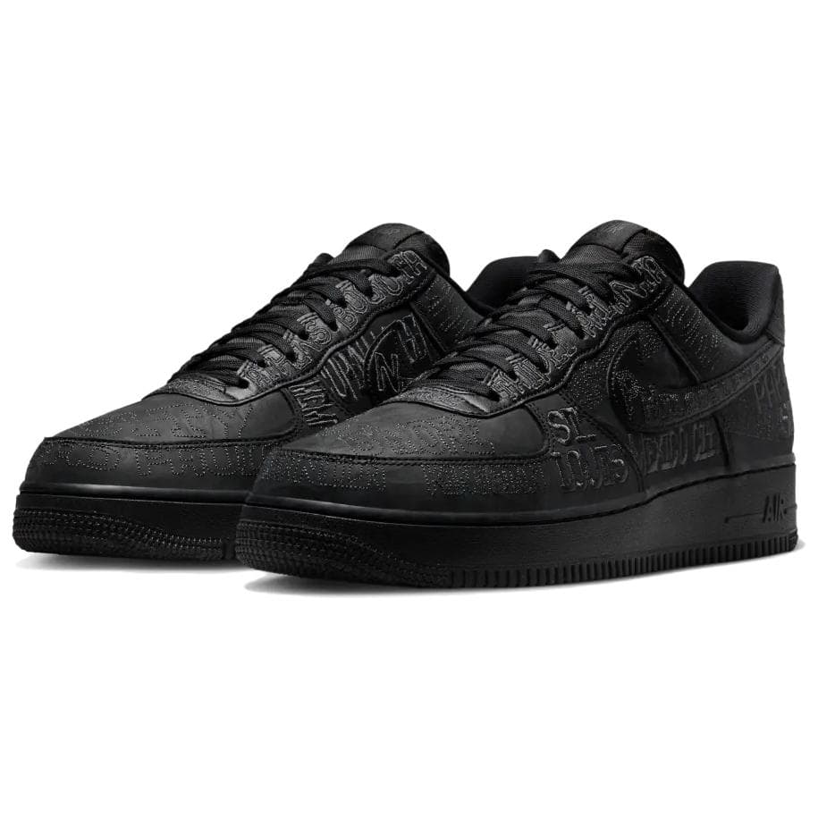 Кроссовки Nike Air Force 1 Low Топ Скейтборд Обувь Унисекс Черный - изображение 3