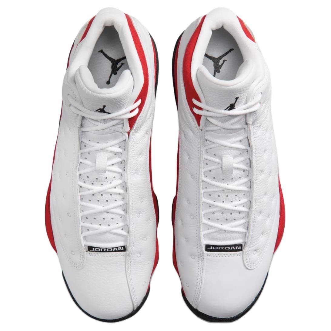 Ретро баскетбольные кроссовки Jordan Air Jordan 13 Противоскользящие Устойчивые к износу MID Топ Ретро-баскетбольные кроссовки Мужские Белый Красный - изображение 4