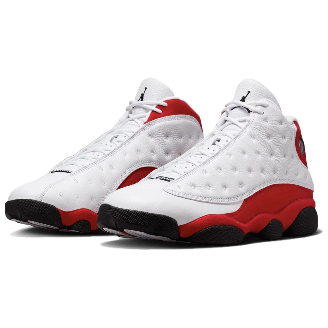 Ретро баскетбольные кроссовки Jordan Air Jordan 13 Противоскользящие Устойчивые к износу MID Топ Ретро-баскетбольные кроссовки Мужские Белый Красный - изображение 3