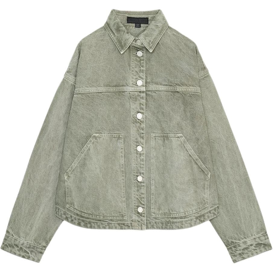 ZARA Khaki Женские Джинсовые Куртки - изображение 1