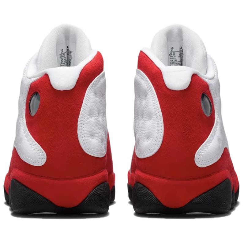 Ретро баскетбольные кроссовки Jordan Air Jordan 13 Противоскользящие Устойчивые к износу MID Топ Ретро-баскетбольные кроссовки Мужские Белый Красный - изображение 5
