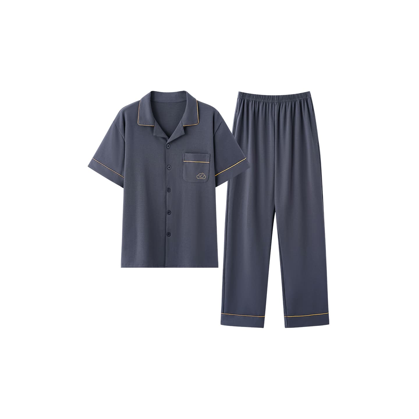 Пижама MIIOW Dark Gray Men's Pajama Sets MIIOW Темно-серый мужской пижамный комплект - изображение 1