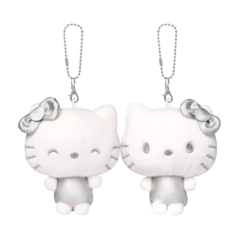 Sanrio Kitty Aurora Серебряный Магнитная Накладка Брелок Плюшевый Брелок 18 см Высокий - изображение 1