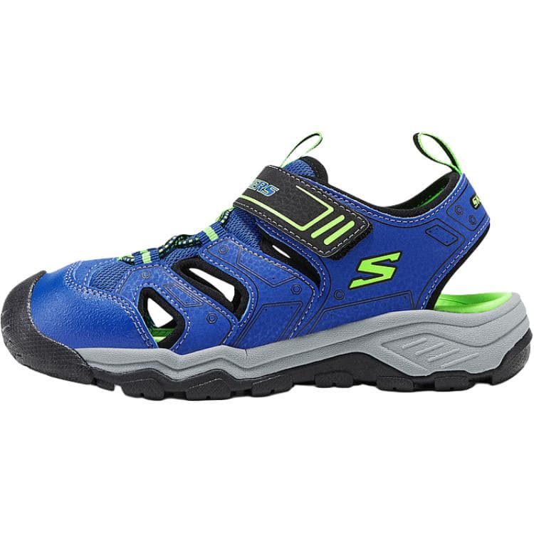 Сандалии Skechers Kids BOYS Синтетическая кожа текстиль Удобные Низкие Сандалии Синего цвета для малышей - изображение 1