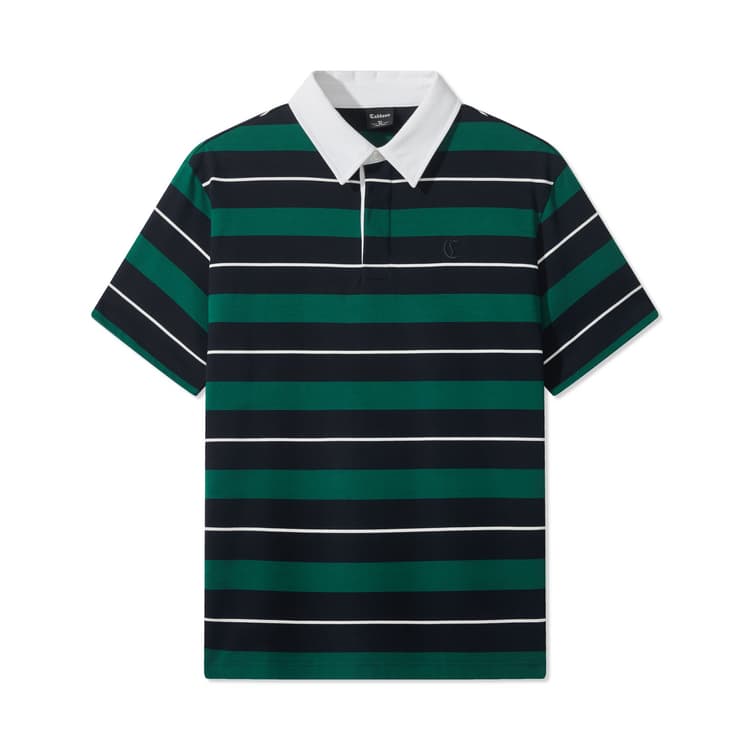 Поло Cabbeen Оливково-зеленый (Повседневный Универсальный) Мужская рубашка с коротким рукавом - изображение 1