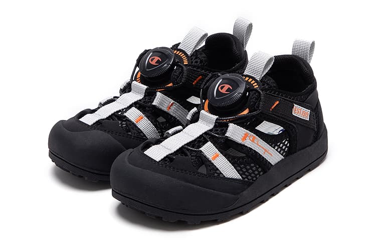 Сандалии Champion Kids Синтетическая кожа текстиль Сандалии Черный Детский - изображение 2