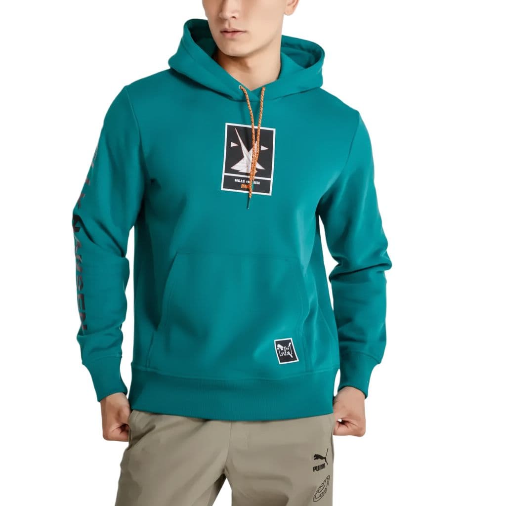 Худи PUMA X HELLY HANSEN С флисовой подкладкой Термический Спортивный Пуловер с капюшоном Длинный рукав - изображение 1