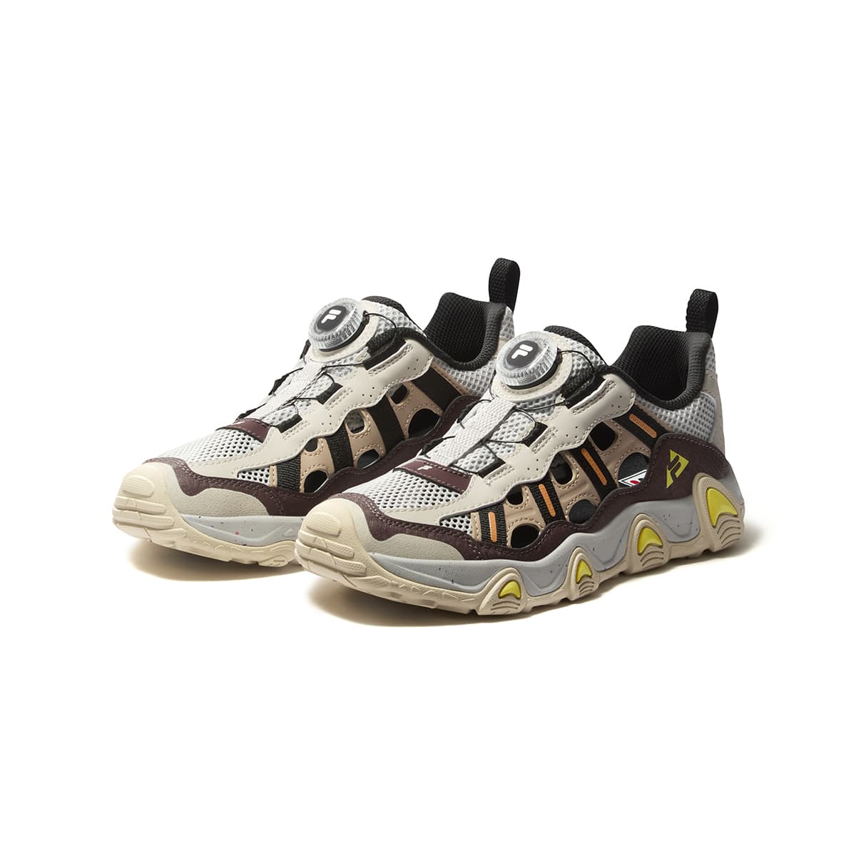 FILA KIDS Синтетическая кожа текстиль уличная обувь лотосовый серый латте коричневый детский - изображение 3