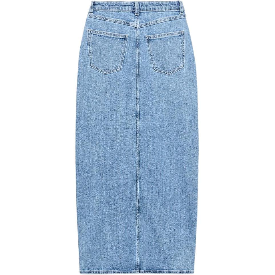 ZARA Джинсовые длинные юбки среднего синего цвета для женщин - изображение 2