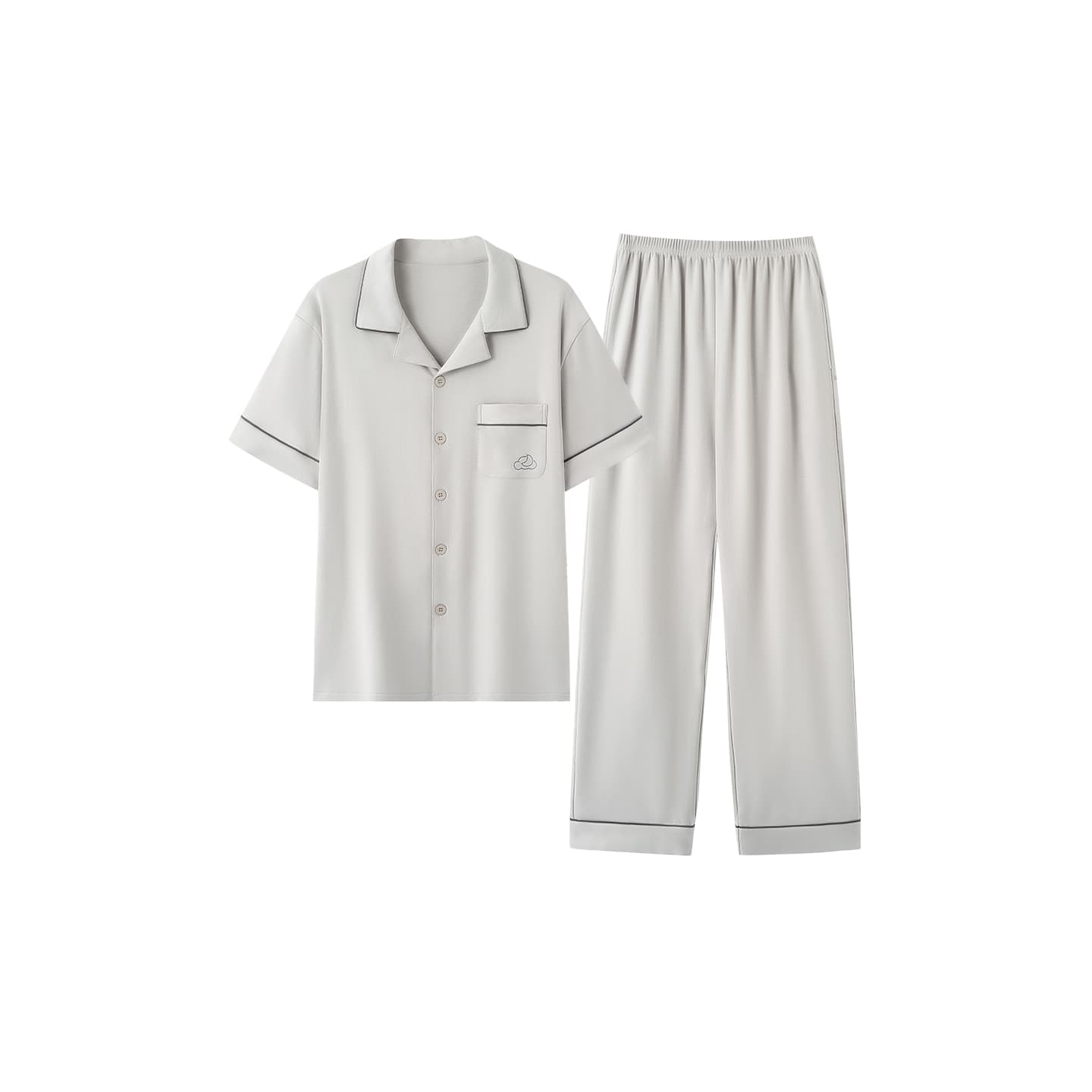 Пижама MIIOW Light Gray Men's Pajama Sets - изображение 1