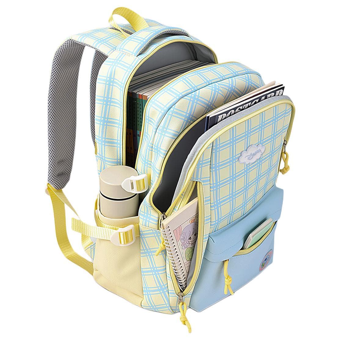 Рюкзак Disney Stitch Oxford Backpack Standard (Standard) Женский Синий и Желтый - изображение 2