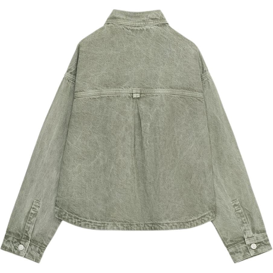 ZARA Khaki Женские Джинсовые Куртки - изображение 2