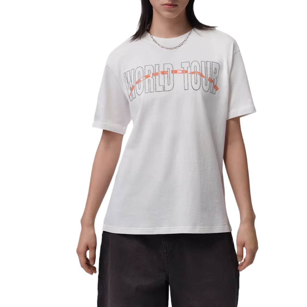 Футболка Jordan Однотонный Пуловер с буквами T-shirt Женский - изображение 1
