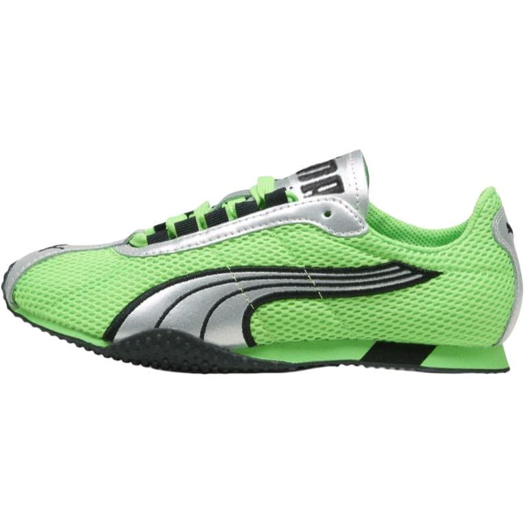 Кроссовки PUMA H Уличный ПУ (полиуретан) Дышащий Низкий Топ Детская Обувь для Повседневной Жизни Зеленый Серебристый Детский - изображение 1