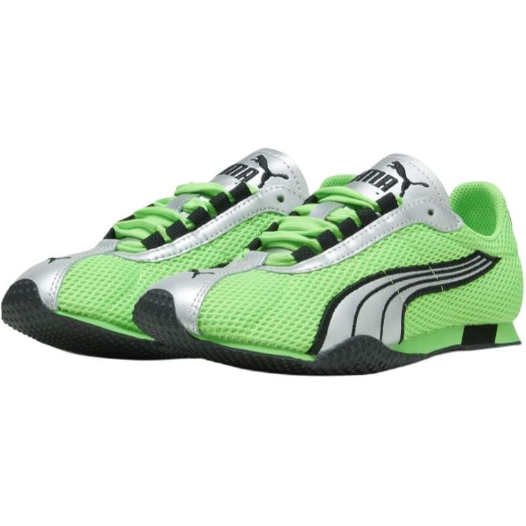 Кроссовки PUMA H Уличный ПУ (полиуретан) Дышащий Низкий Топ Детская Обувь для Повседневной Жизни Зеленый Серебристый Детский - изображение 3