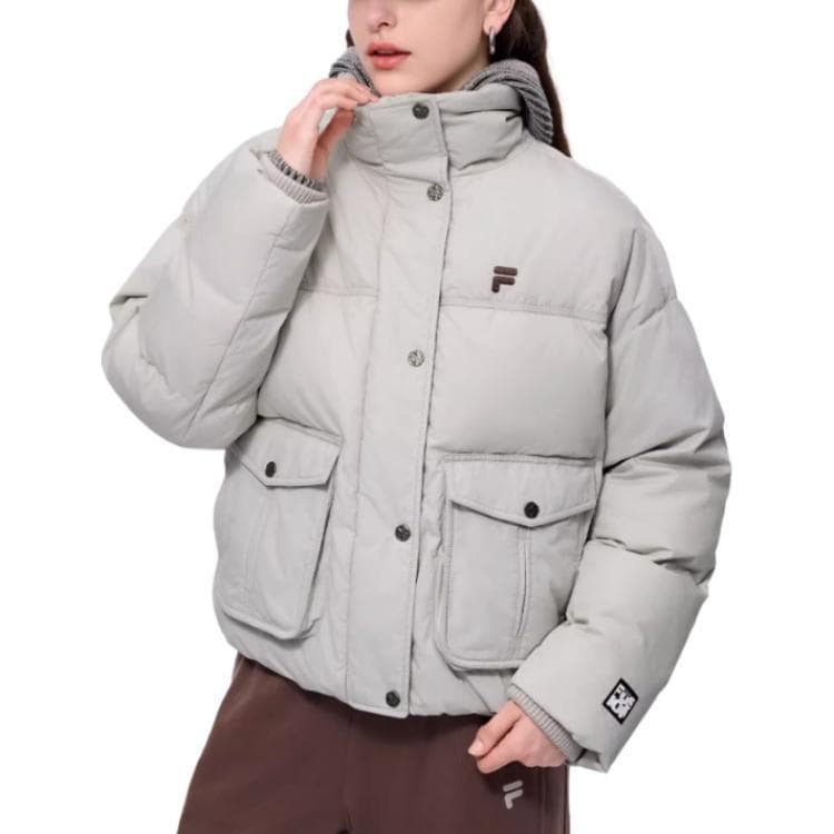 Пуховик FILA FUSION FILA FUSION X Пуховик Женский Быстросохнущий Серый - изображение 3