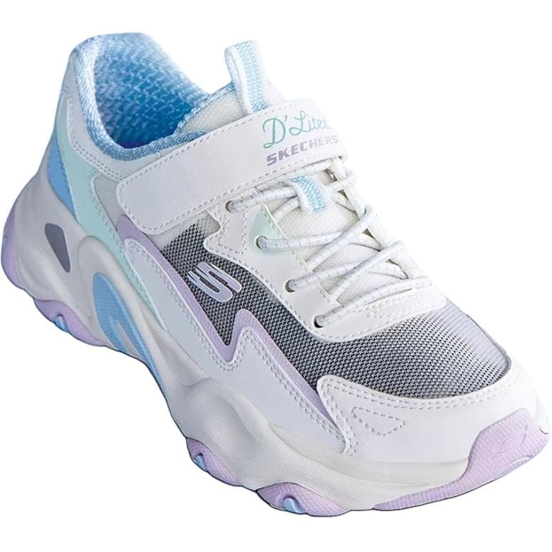 Кроссовки Skechers Kids D'LITES Синтетическая кожа текстиль противоскользящий амортизация дышащий низкий верх - изображение 2