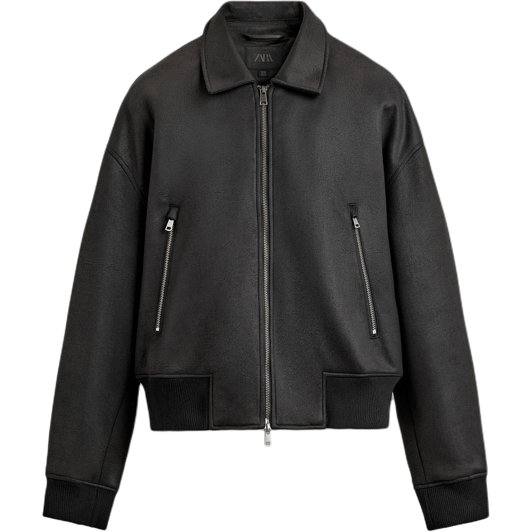 Куртка ZARA Мужские черные куртки - изображение 1
