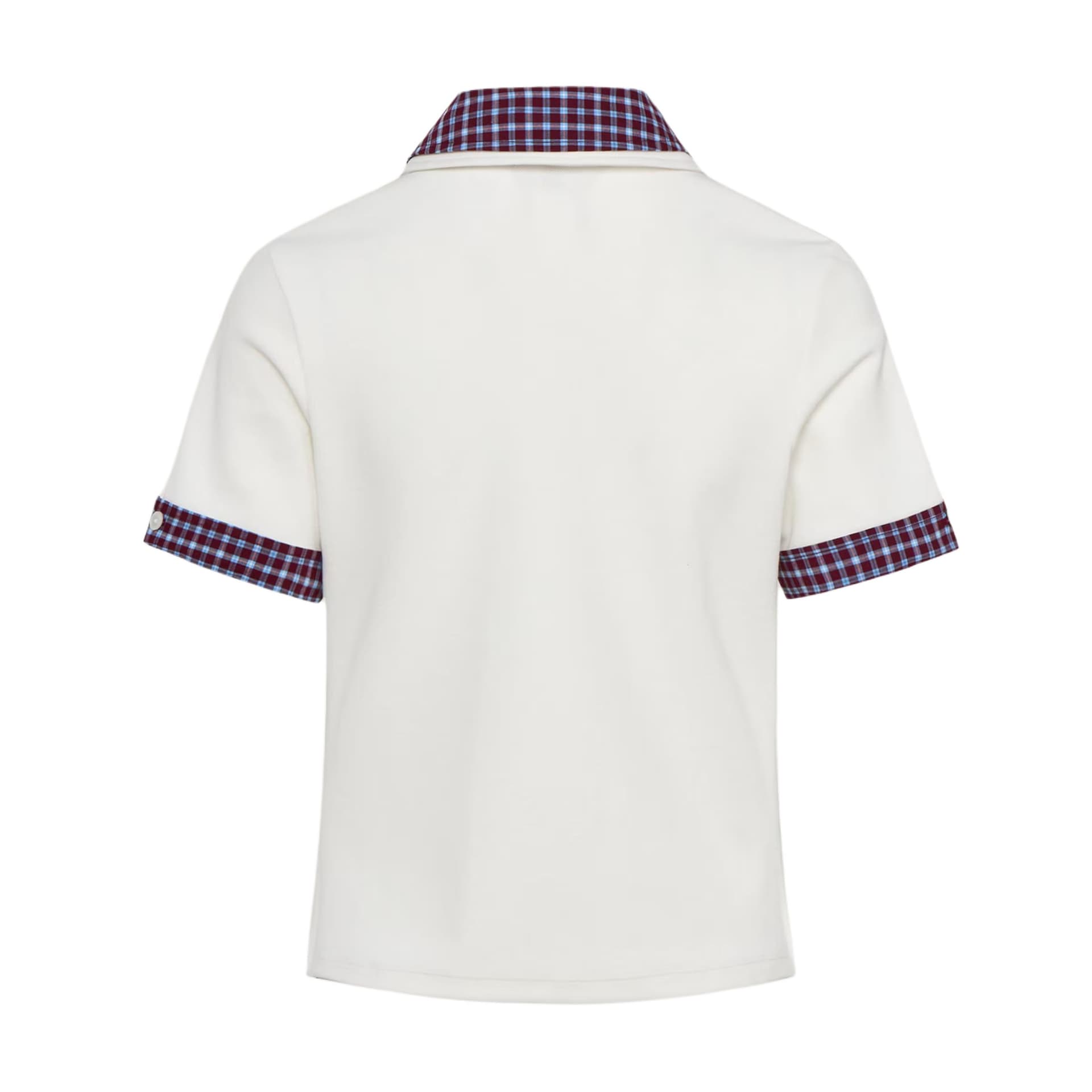 Adidas Originals Клетчатое SS W Поло Женское Белое - изображение 2