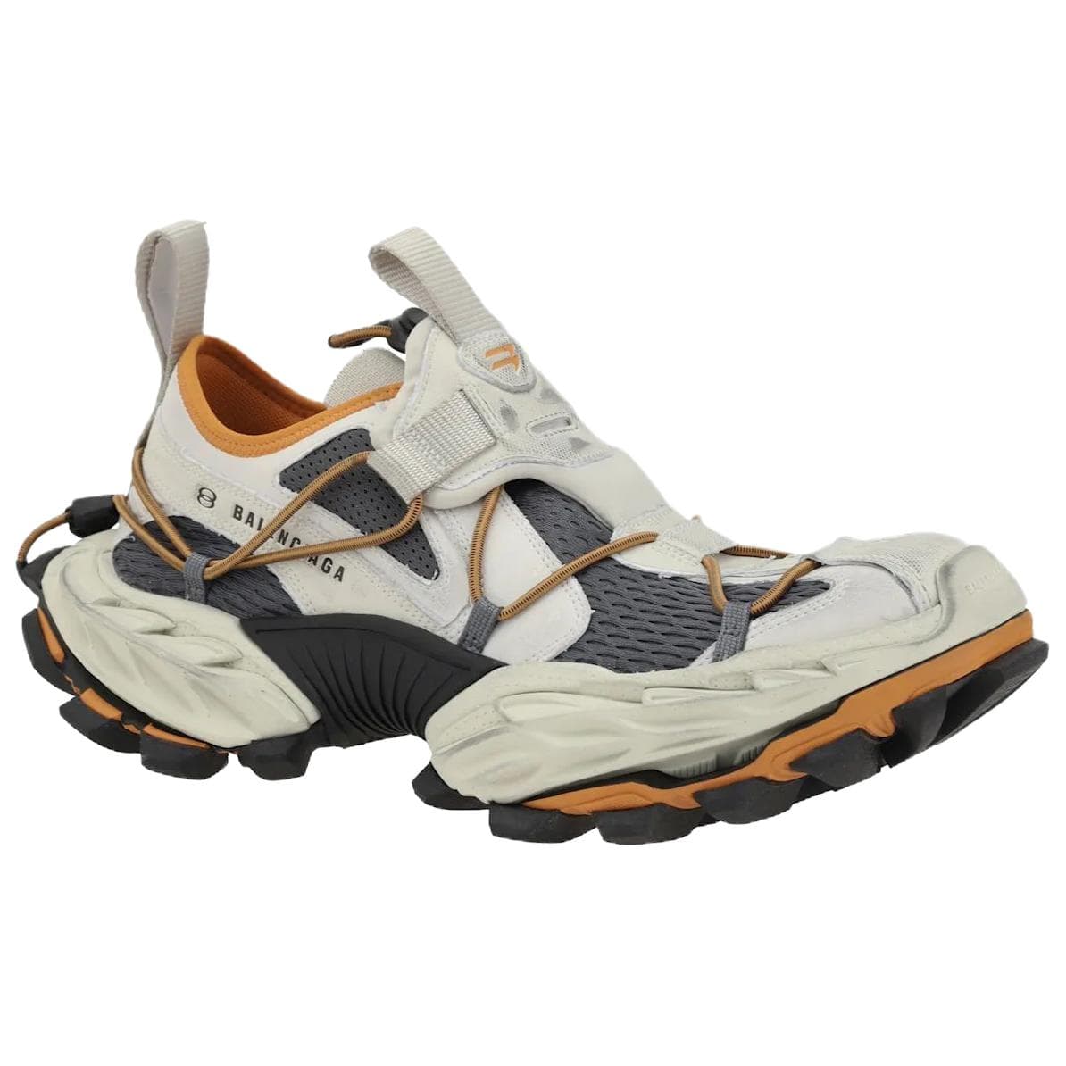 Кроссовки Balenciaga HIKE Low Топ Толстая подошва Мужские Кроссовки Эффект потертости Белый Оранжевый - изображение 3