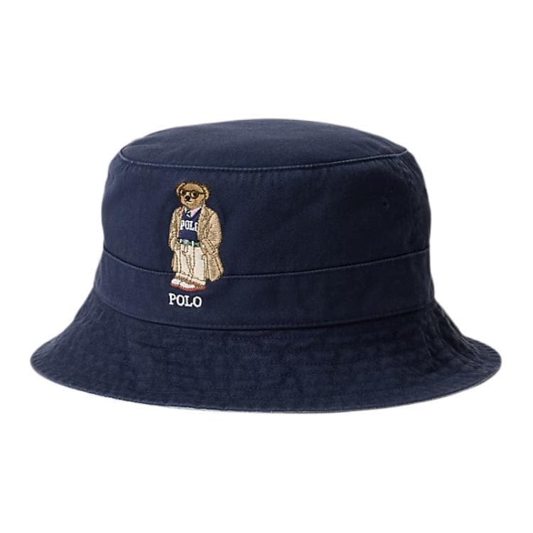 Панама Polo Ralph Lauren Хлопковая саржа Ведрообразные шляпы Мужские Морской синий - изображение 1