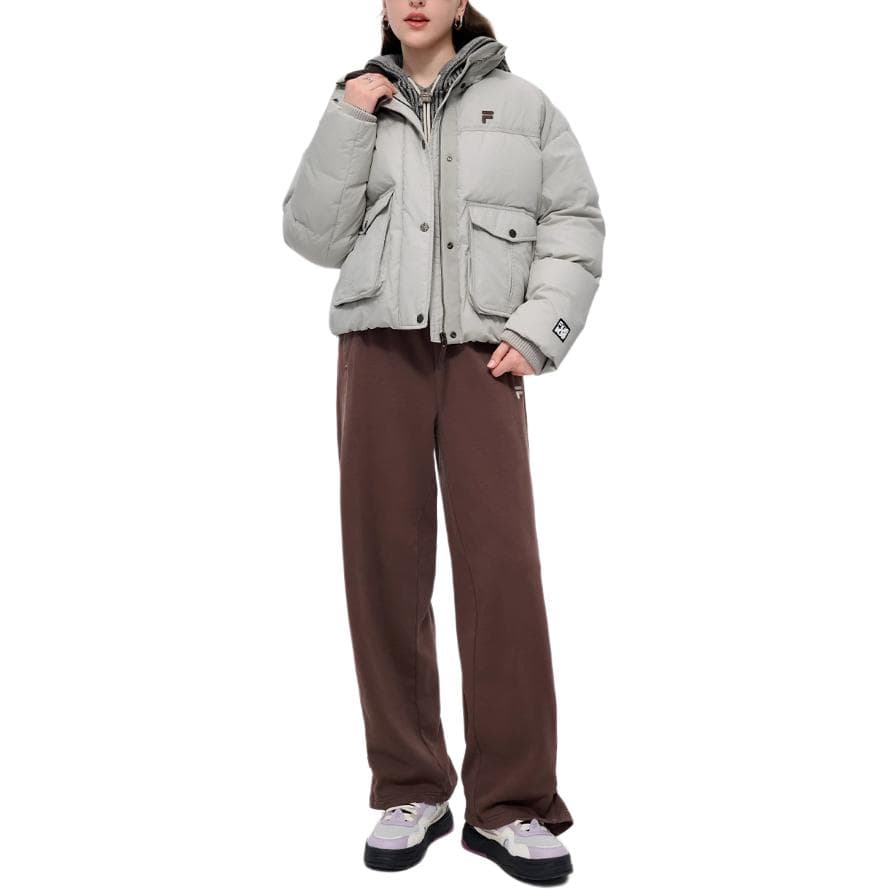 Пуховик FILA FUSION FILA FUSION X Пуховик Женский Быстросохнущий Серый - изображение 4