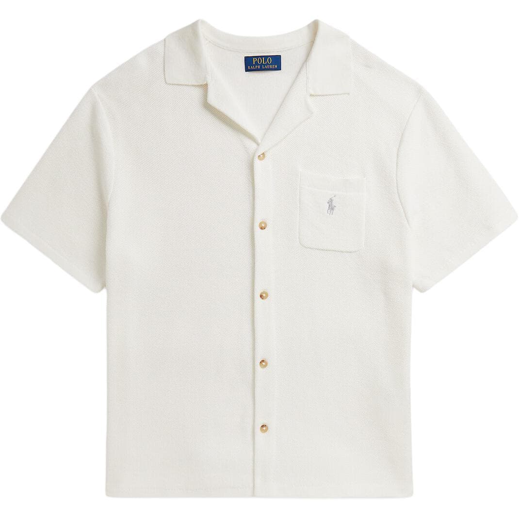 Polo Ralph Lauren SS26 Трикотаж Стандартный Размер Мужской Выстиранный Белый - изображение 1