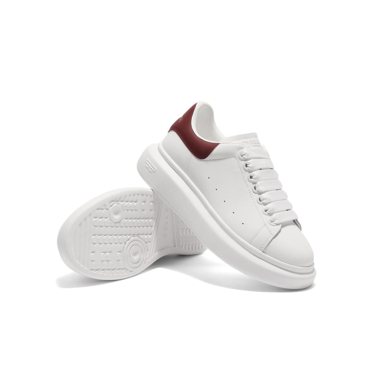 Кроссовки BELLE Low Top Sneakers White Red - изображение 5