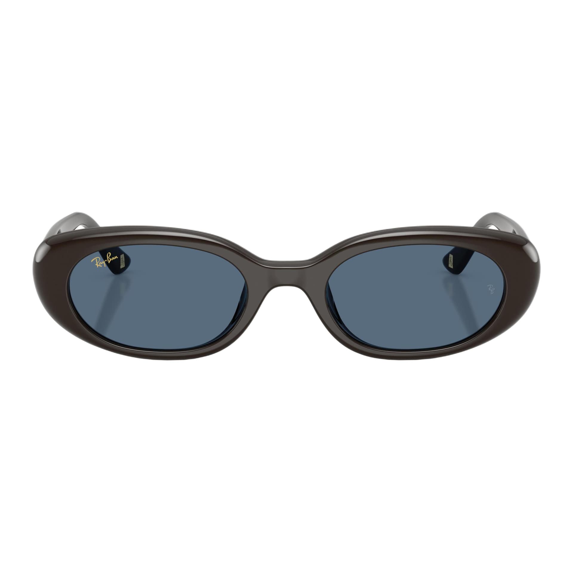 Солнцезащитные очки RayBan Инъекционный Литье ОВАЛЬНЫЕ Солнцезащитные Очки Унисекс Темно-Коричневый - изображение 2