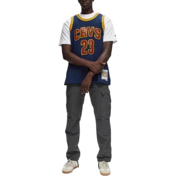 Mitchell Ness X NBA Swingman Баскетбольная Джерси Мужская Темно-Синяя - изображение 3