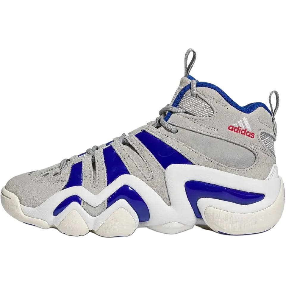 Кроссовки для баскетбола Adidas Crazy 8 Удобный MID Топ Детская Баскетбольная Обувь Серый Синий Малыш - изображение 1