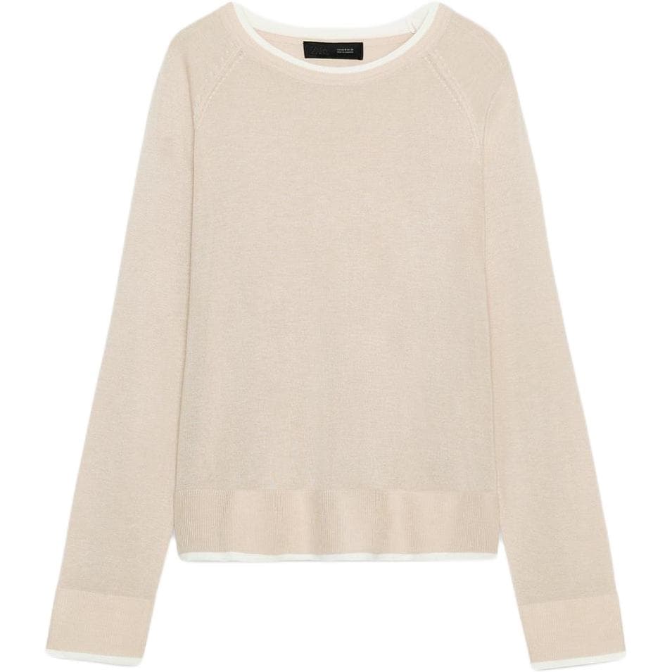 Кофта ZARA Песочный Женский Трикотаж - изображение 1